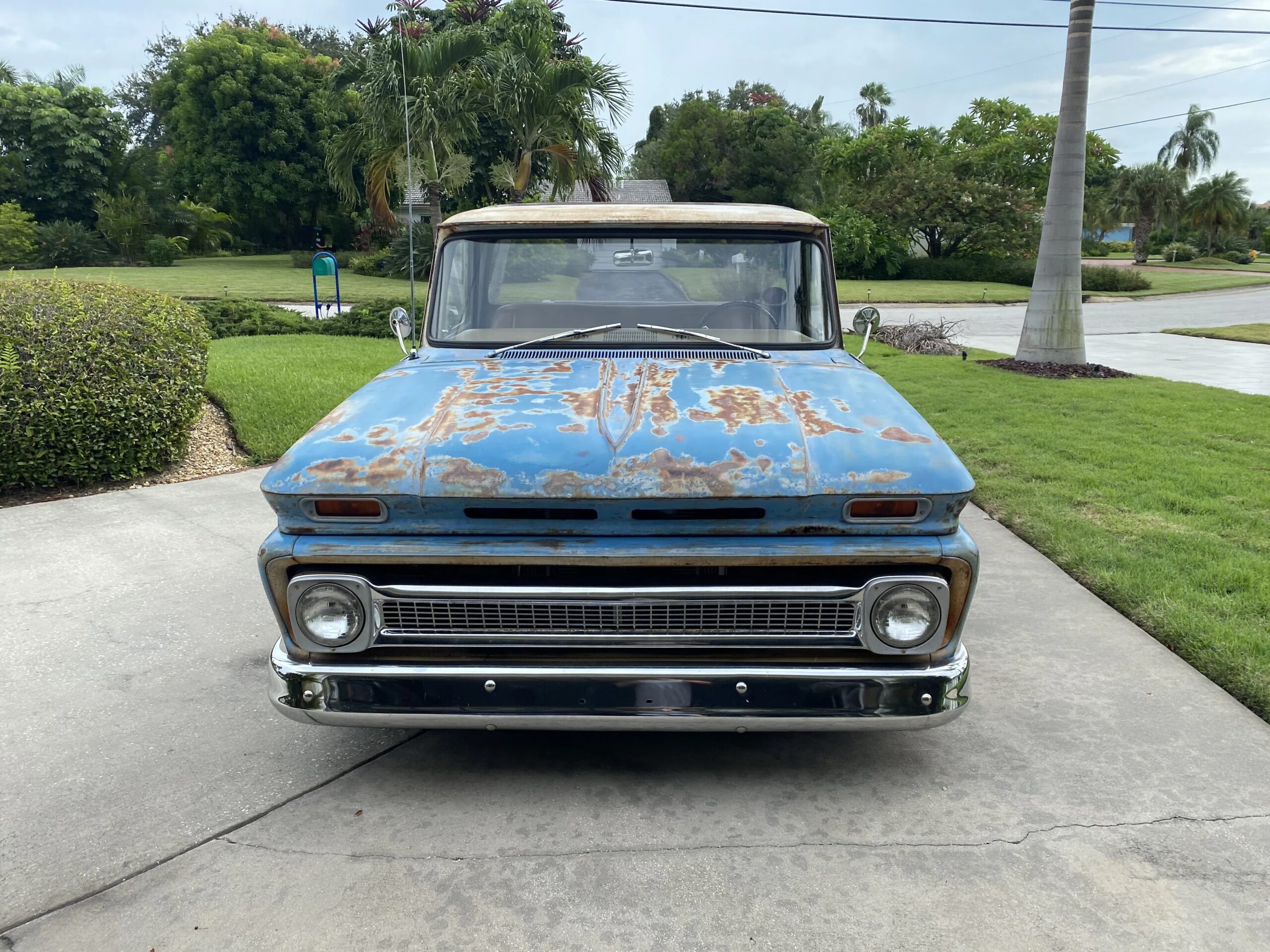 Chevrolet-Ck-truck-c10-1964-Blue-Brown-6