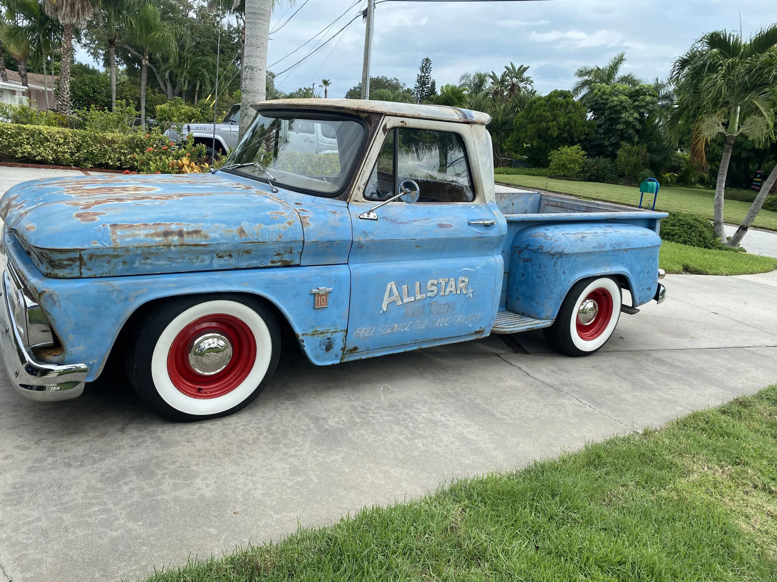 Chevrolet-Ck-truck-c10-1964-Blue-Brown