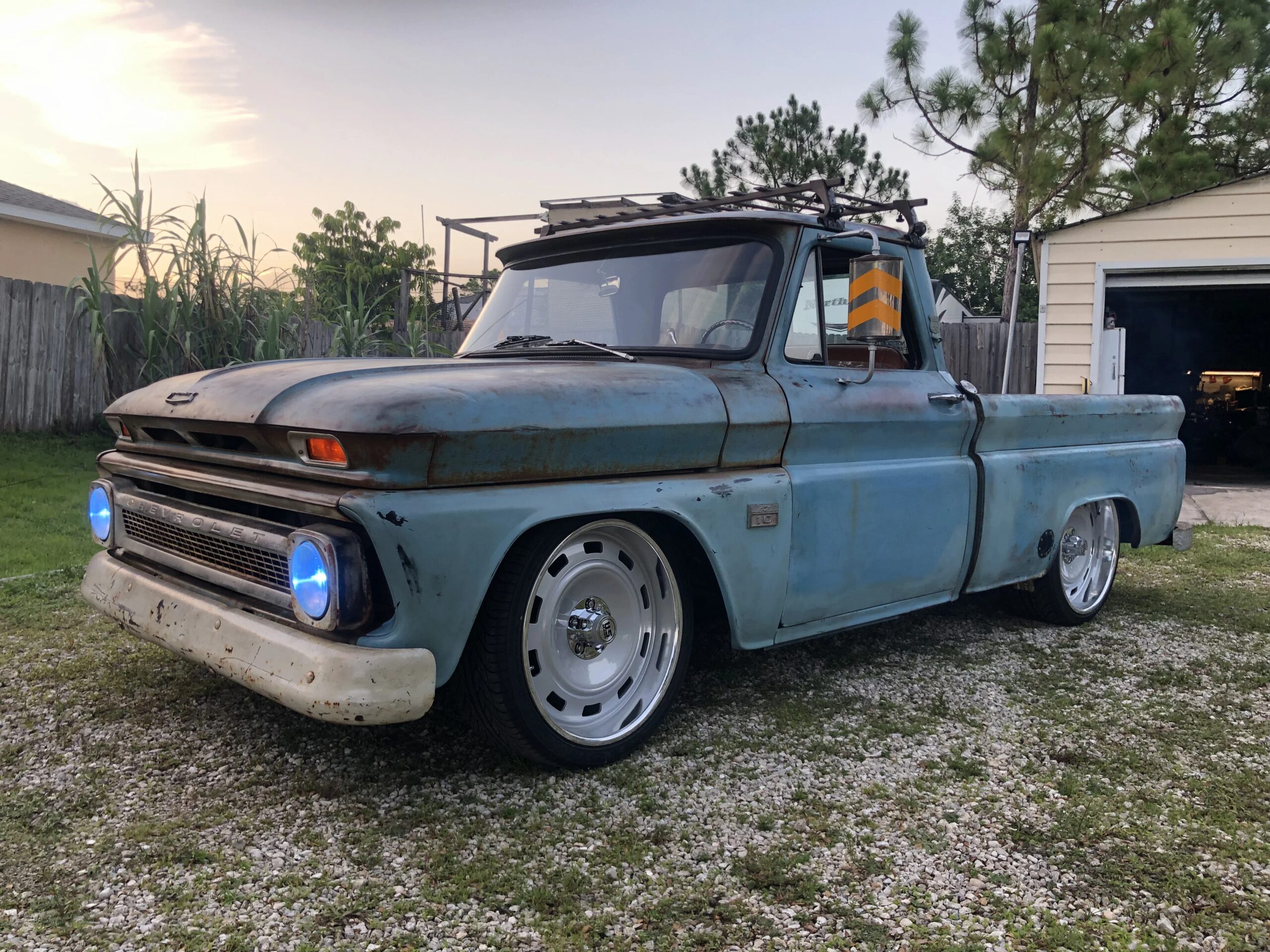 Chevrolet-Ck-truck-c10-1966-Blue-Brown-10