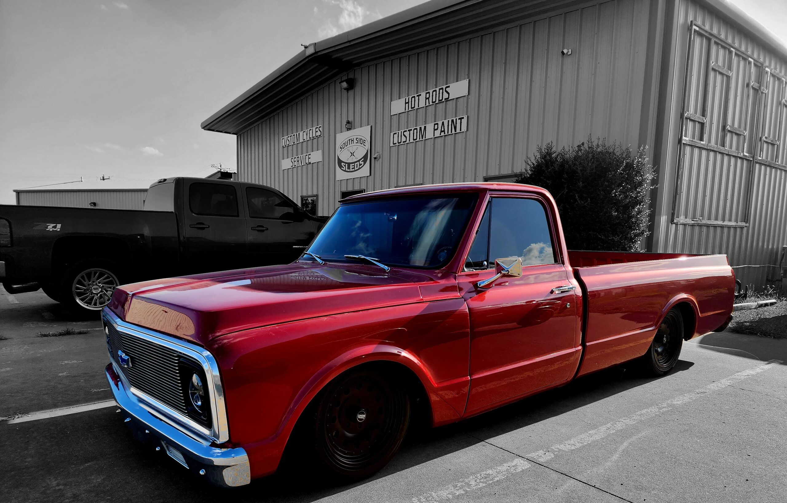Chevrolet-Ck-truck-c10-1971-Red-Black-4