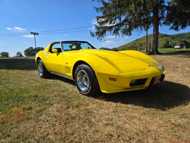 Chevrolet-Corvette-1977-Yellow-Black-1
