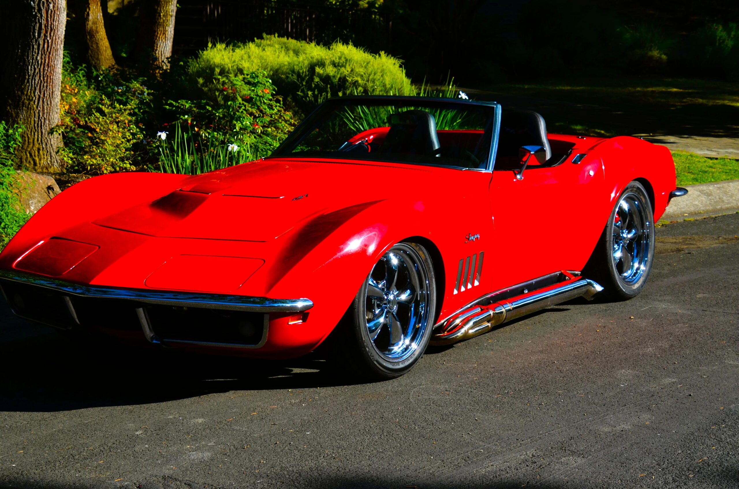 Chevrolet-Corvette-427-convertible-1969-Red-Black