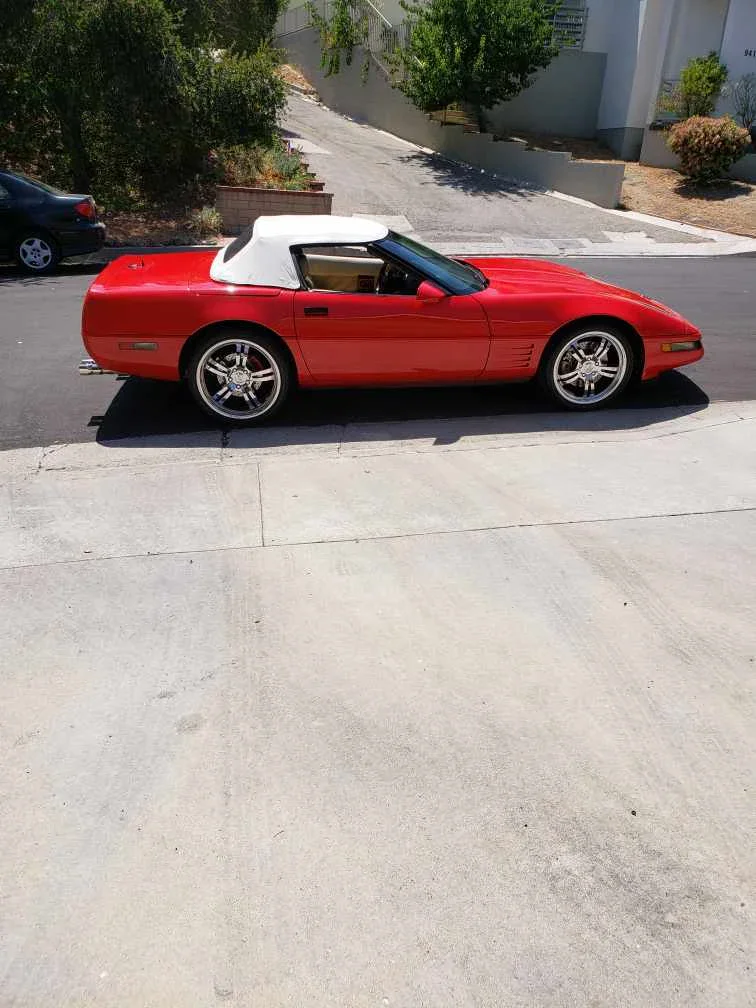 Chevrolet-Corvette-convertible-1991-Red-Tan-6