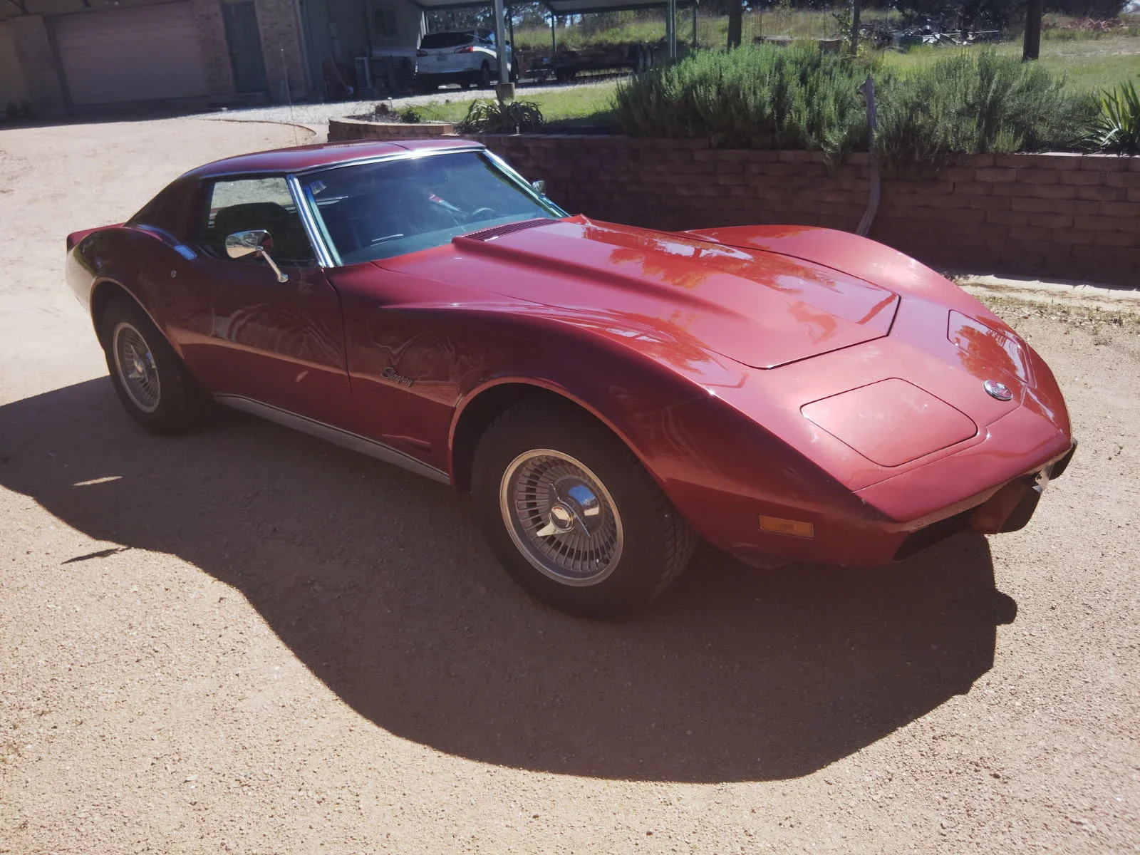 Chevrolet-Corvette-coupe-1975-Burgundy-Black-8