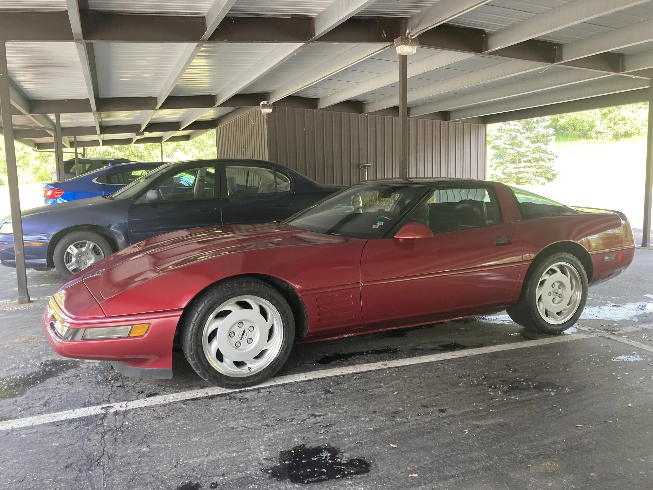 Chevrolet-Corvette-coupe-1991-Burgundy-Black-5