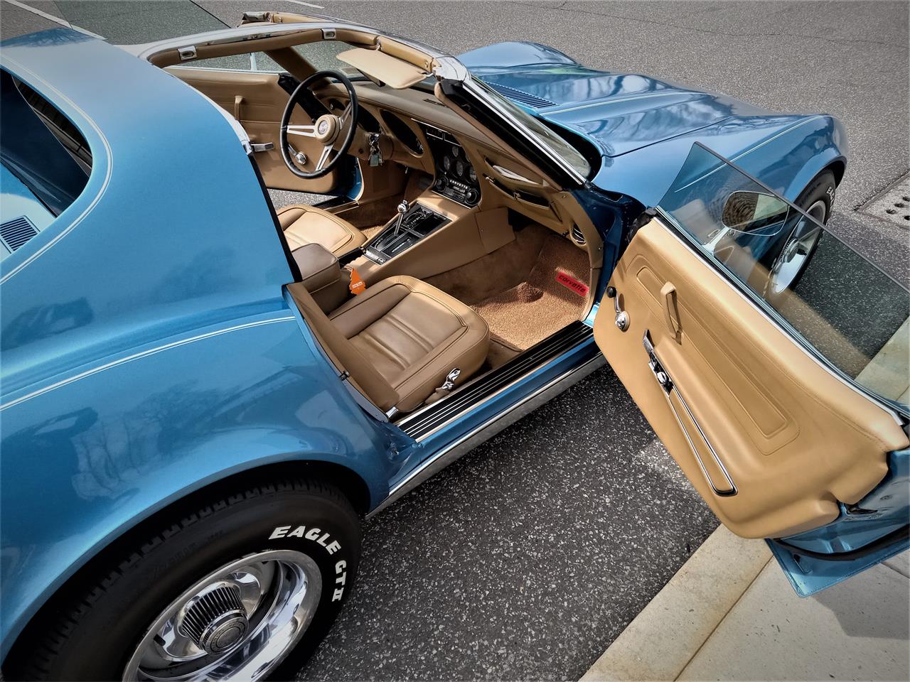Chevrolet-Corvette-stingray-1973-Medium-Blue-Metallic-Medium-Saddle-13