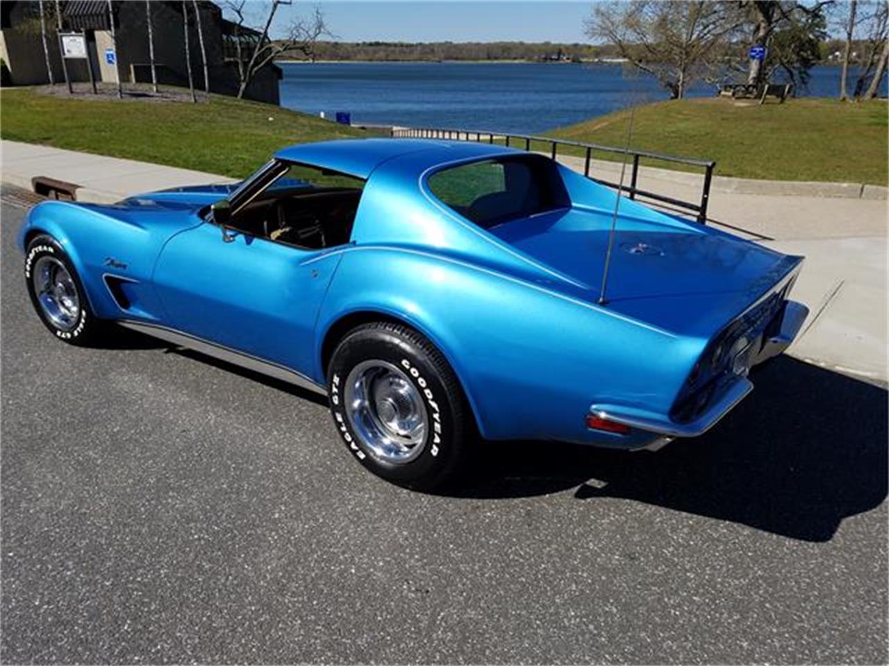 Chevrolet-Corvette-stingray-1973-Medium-Blue-Metallic-Medium-Saddle
