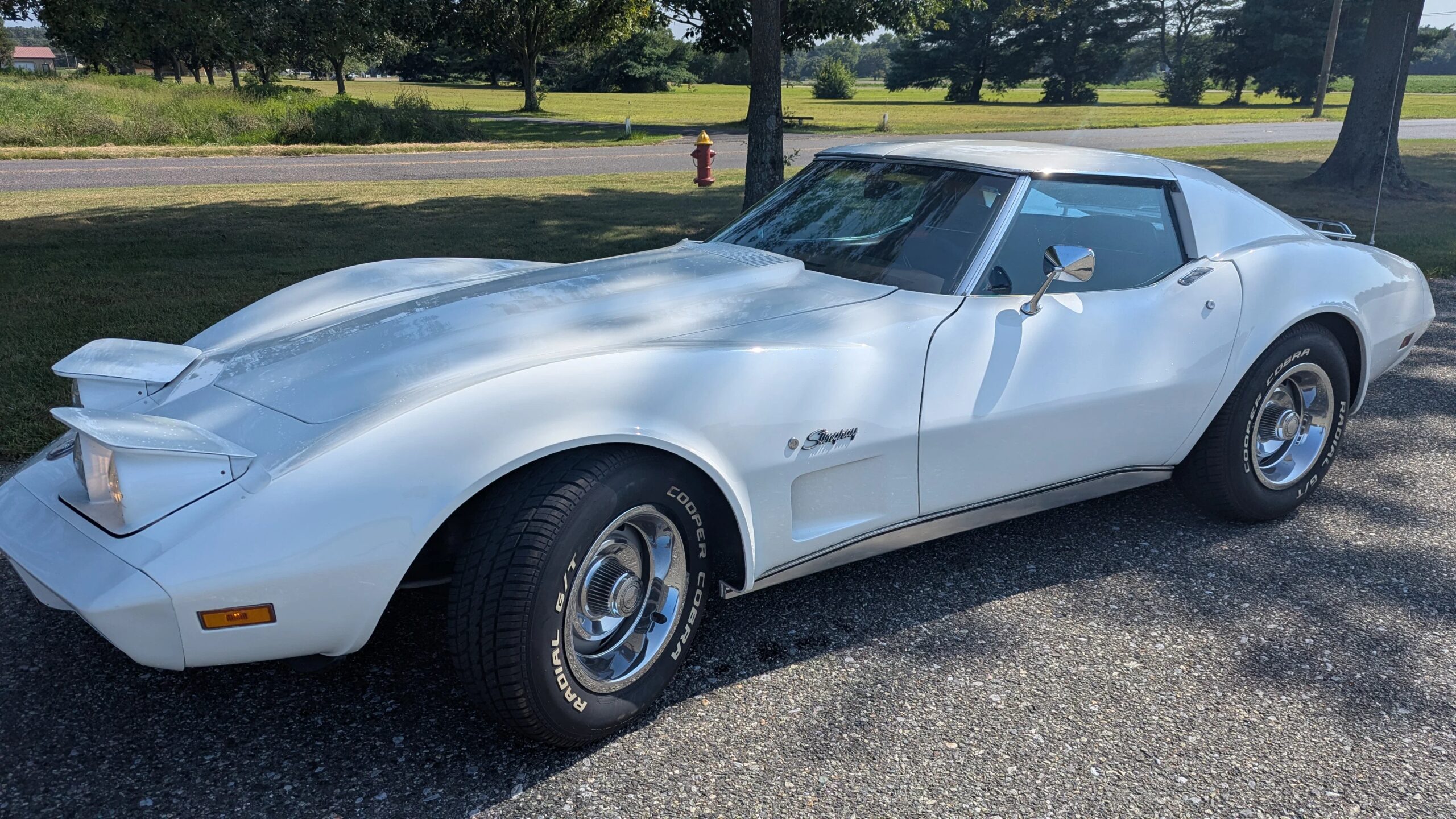 Chevrolet-Corvette-stingray-1974-White-Red