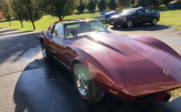 Chevrolet-Corvette-stingray-1975-Burgundy-Tan-1
