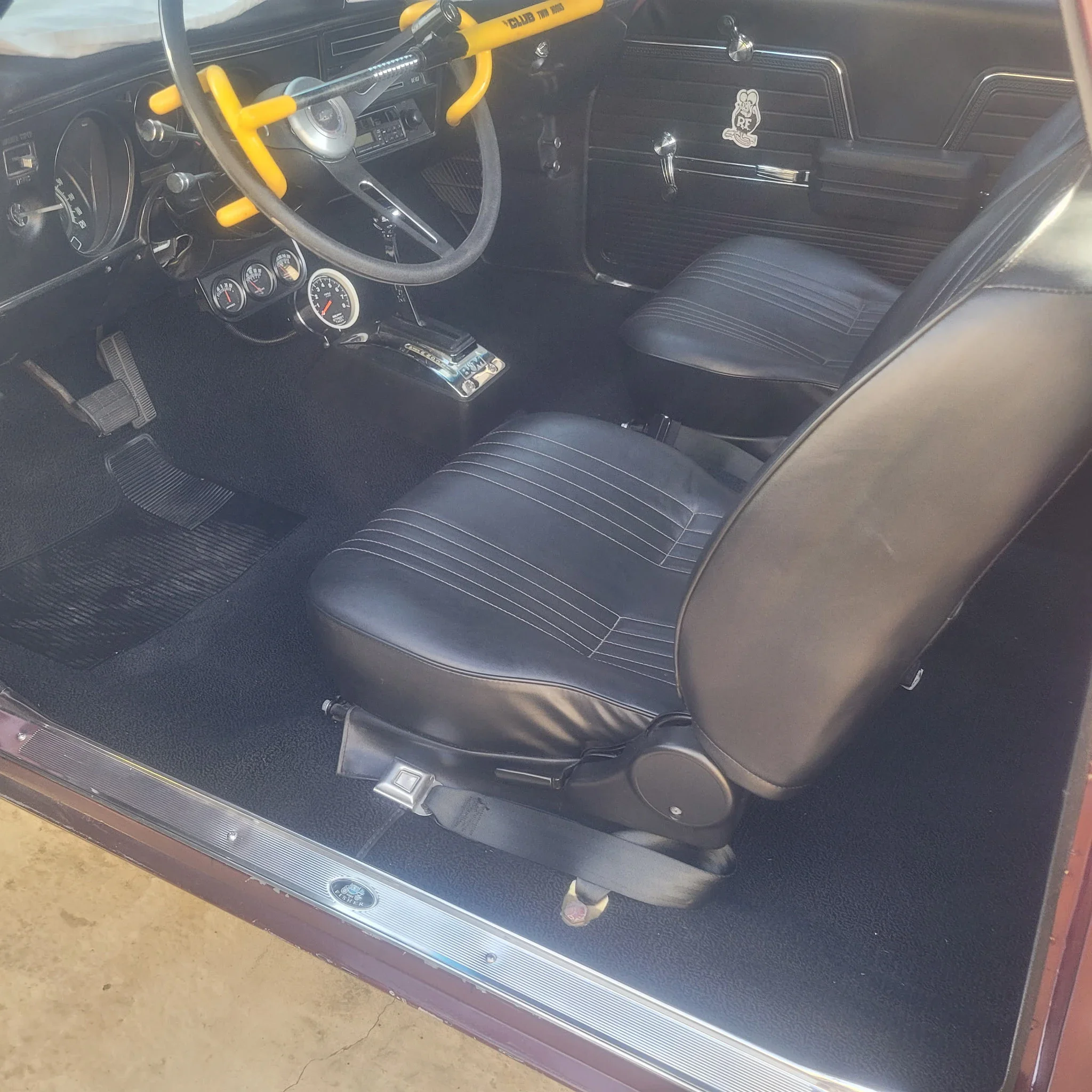 Chevrolet-El-camino-v8-1969-Burgundy-Black-5
