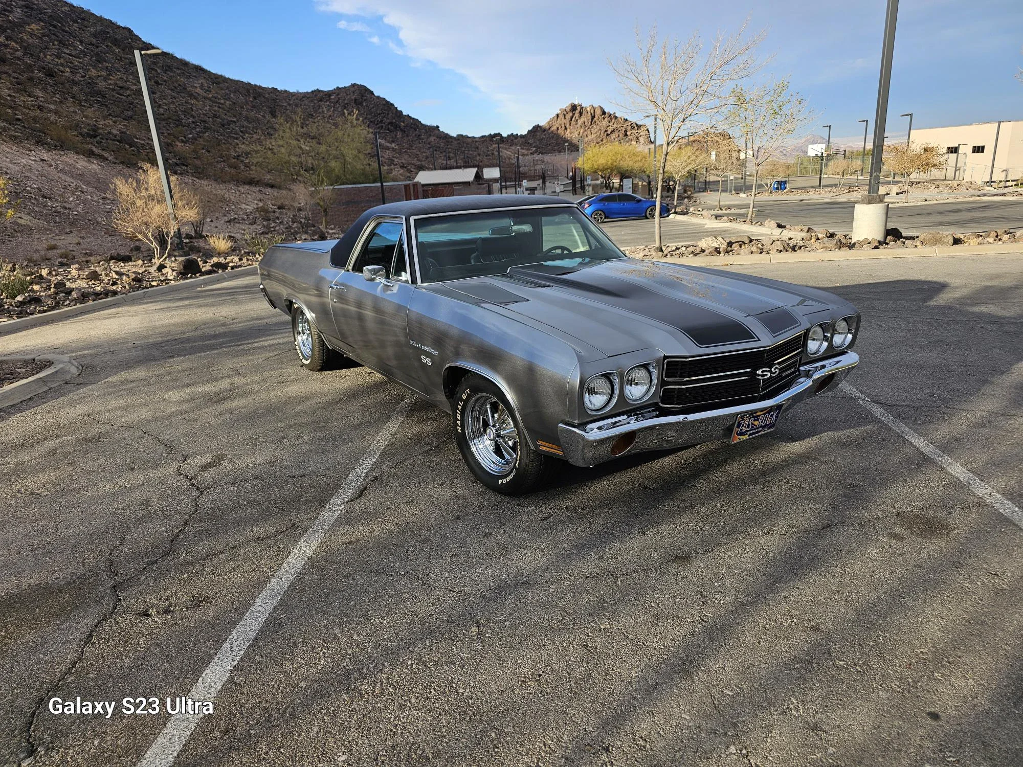 Chevrolet-El-camino-v8-1970-Gray-Black