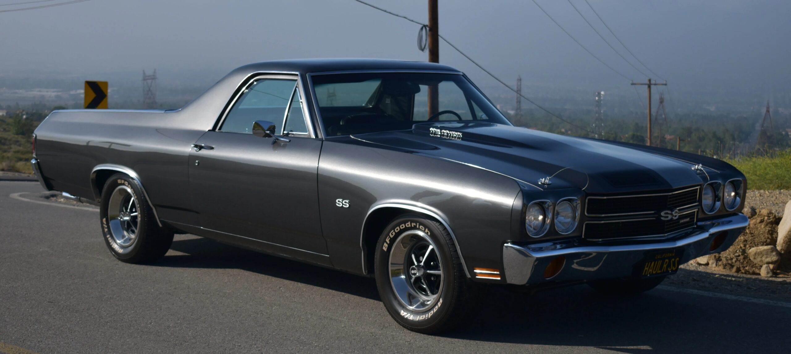 Chevrolet-El-camino-v8-1971-Custom-Black