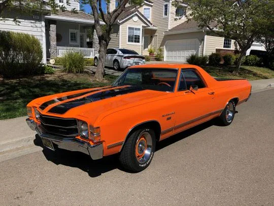 Chevrolet-El-camino-v8-1971-Orange-Black-4