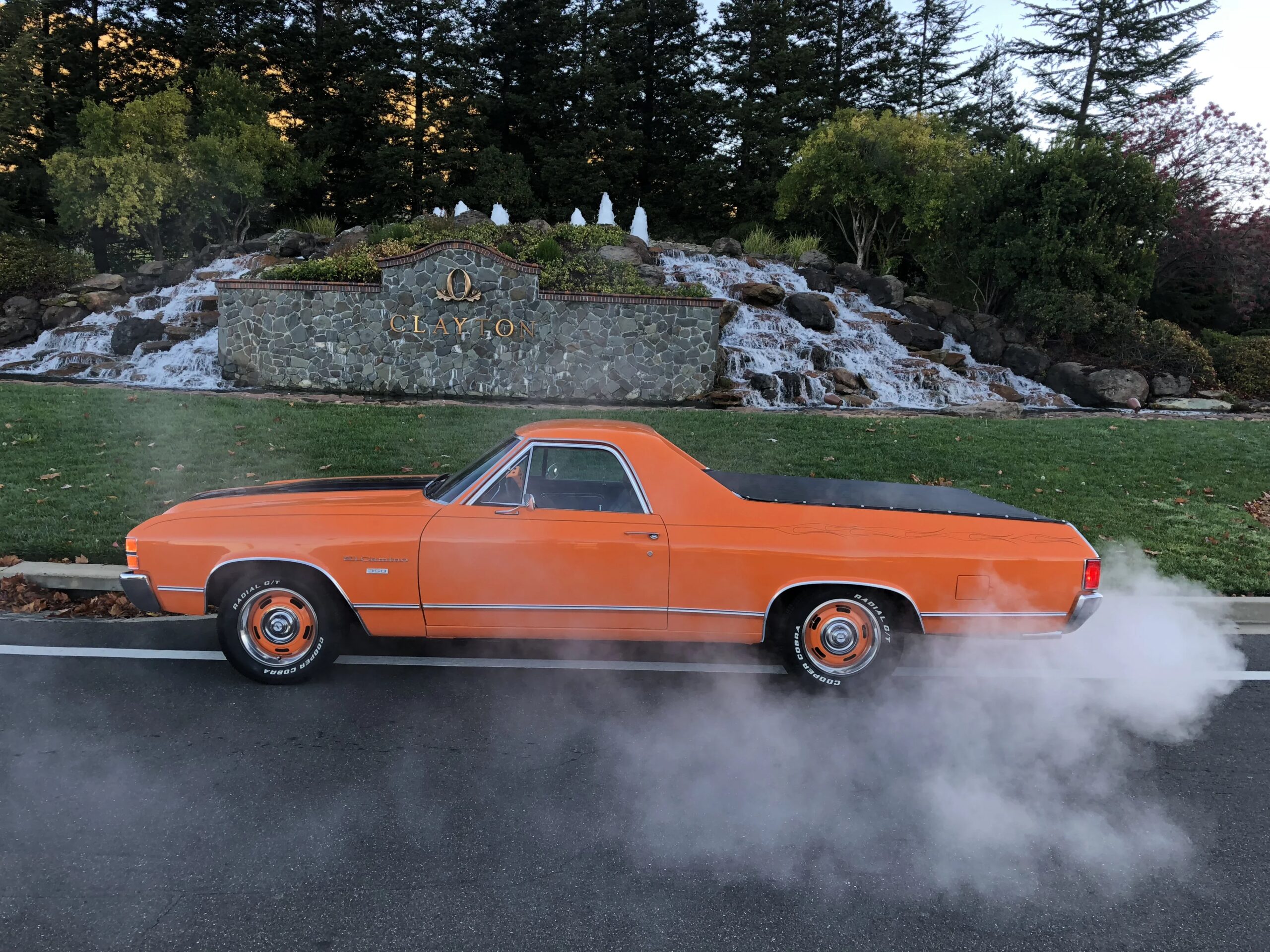 Chevrolet-El-camino-v8-1971-Orange-Black