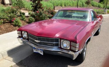 Chevrolet-El-camino-v8-1971-Red-Tan