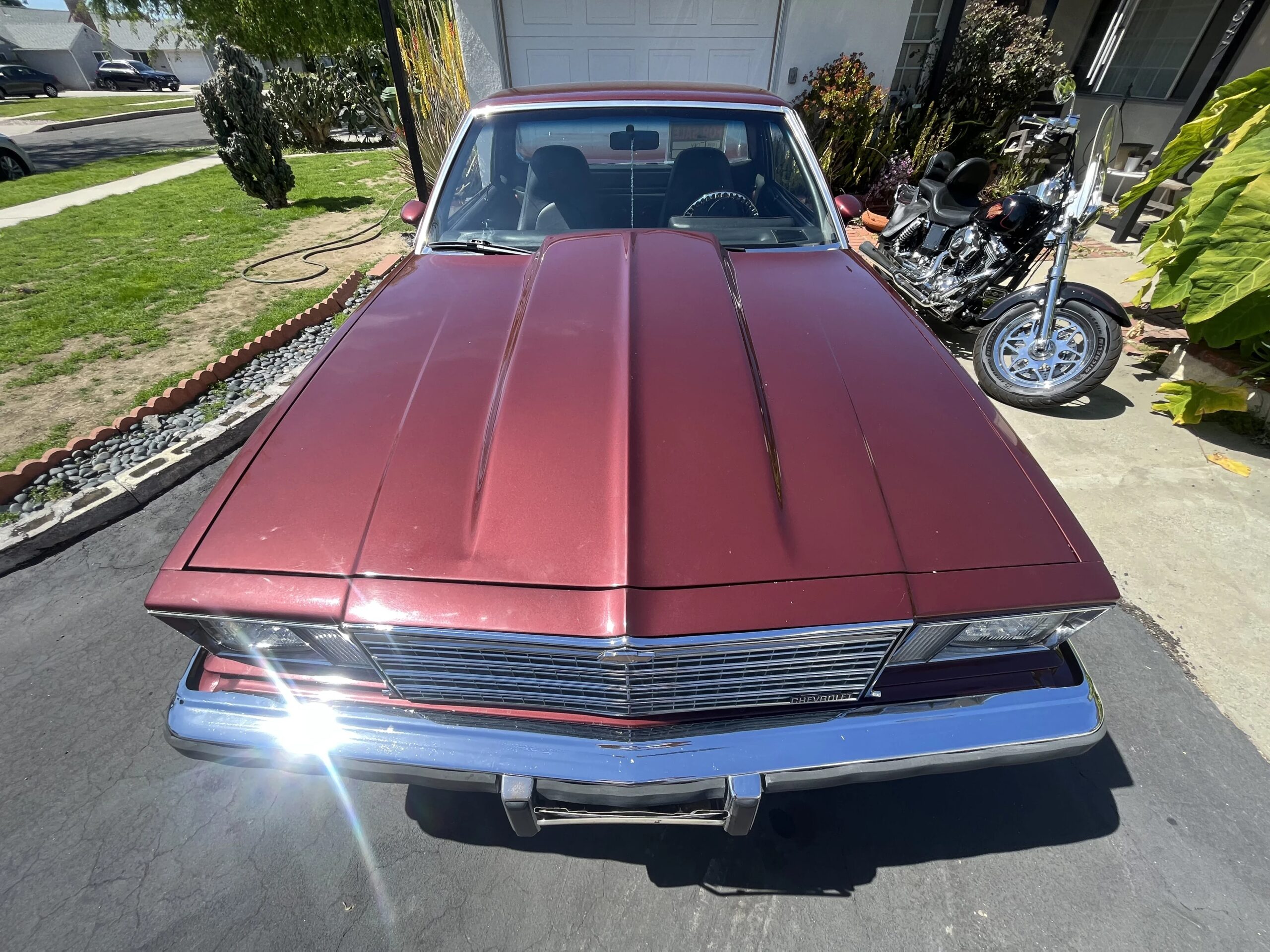 Chevrolet-El-camino-v8-1979-Burgundy-Black-3