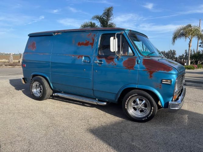 Chevrolet-G10-1979-Blue-Brown-19