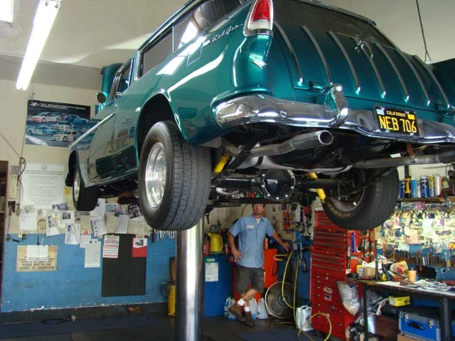 Chevrolet-Nomad-1955-Green-Beige-17