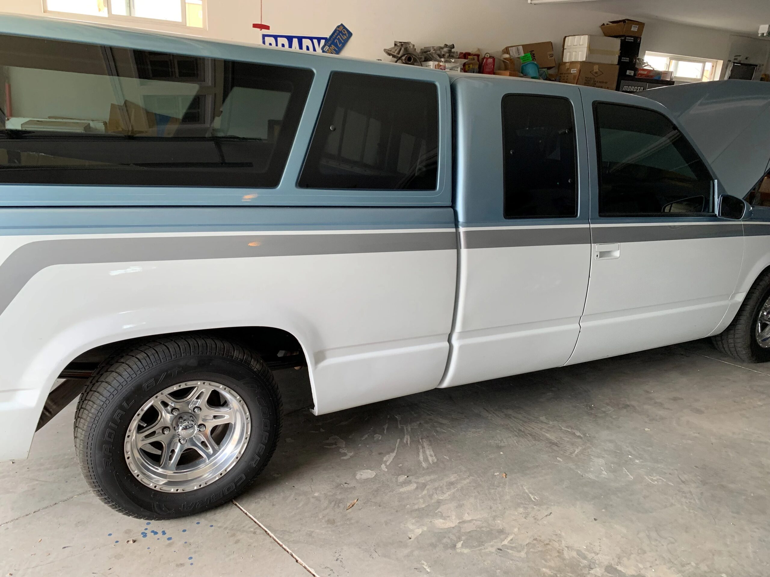 Chevrolet-Silverado-1500-2wd-extended-cab-1991-Custom-Blue-1