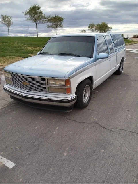 Chevrolet-Silverado-1500-2wd-extended-cab-1991-Custom-Blue