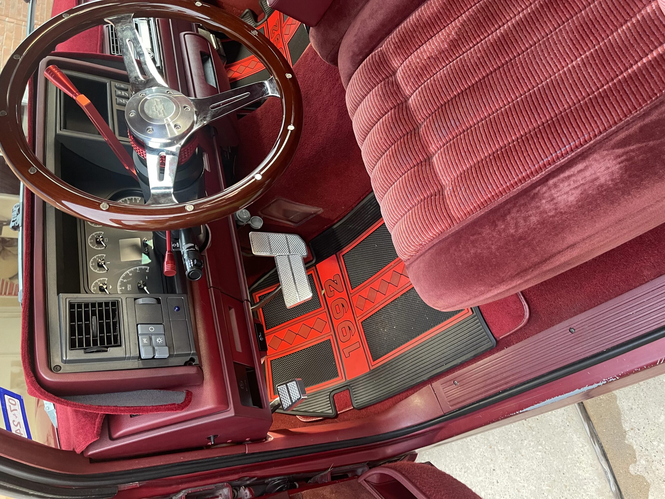 Chevrolet-Silverado-1500-2wd-extended-cab-1992-Burgundy-Burgundy-75