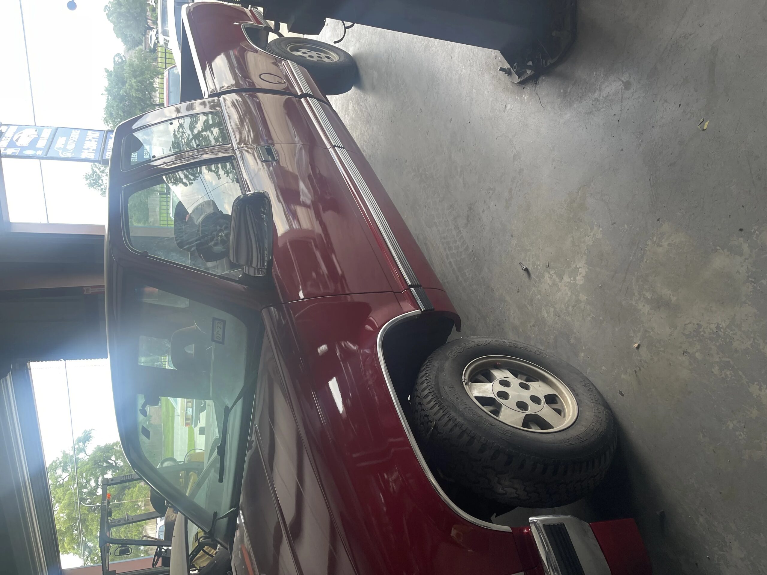Chevrolet-Silverado-1500-2wd-extended-cab-1992-Burgundy-Burgundy-80