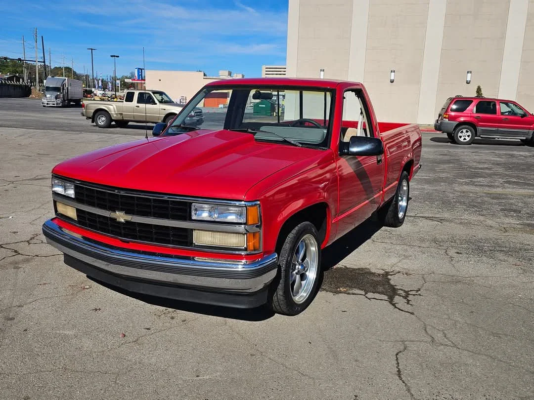 Chevrolet-Silverado-1500-2wd-regular-cab-1991-Red-Tan-2