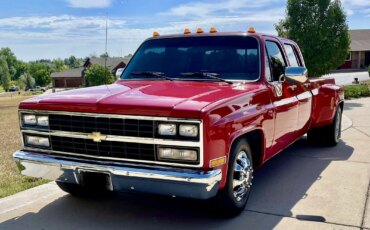 Chevrolet-Silverado-3500-2wd-crew-cab-1989-Gray-2
