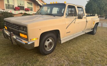 Chevrolet-Silverado-3500-2wd-crew-cab-1989-Tan-Tan-19