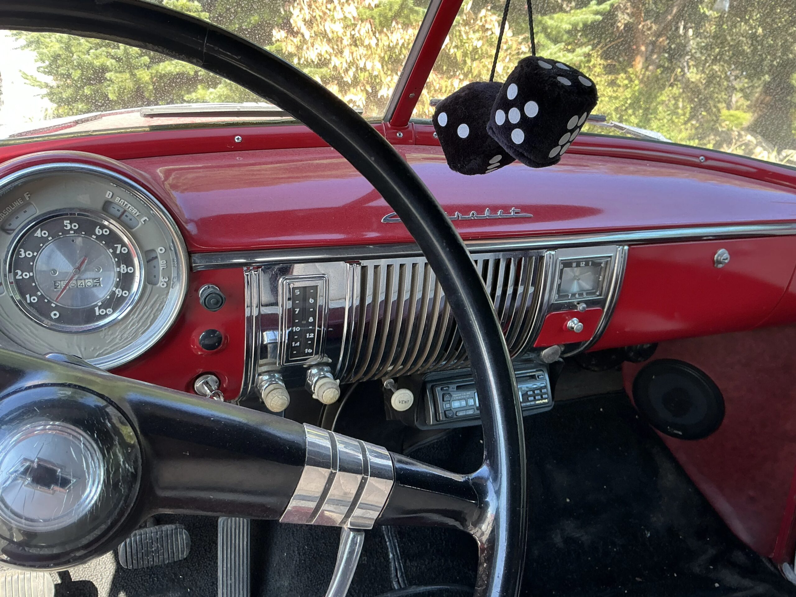 Chevrolet-Styleline-1949-Red-Red-10