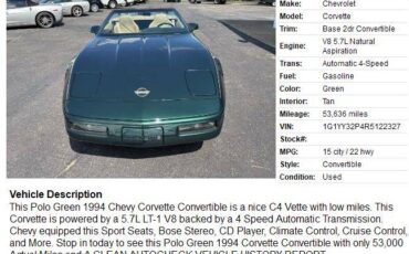 Chevy-corvette-convertible-1994-green-1