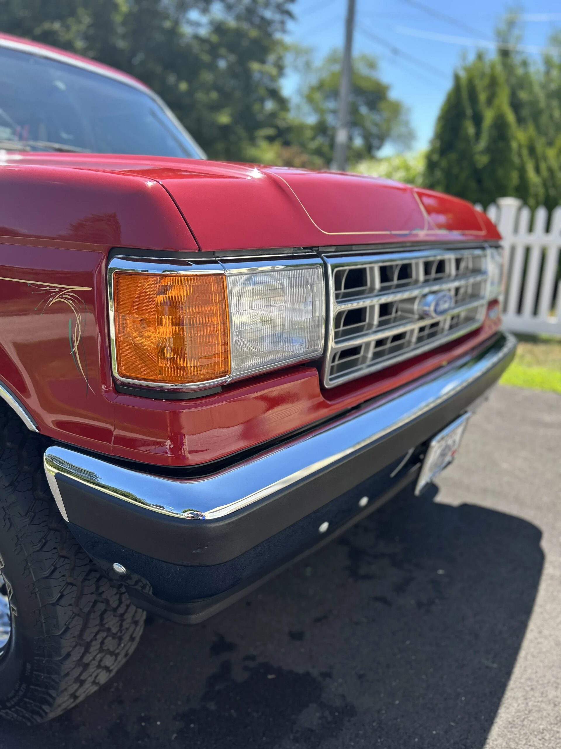 Ford-Bronco-eddie-bauer-1991-Red-Beige-1