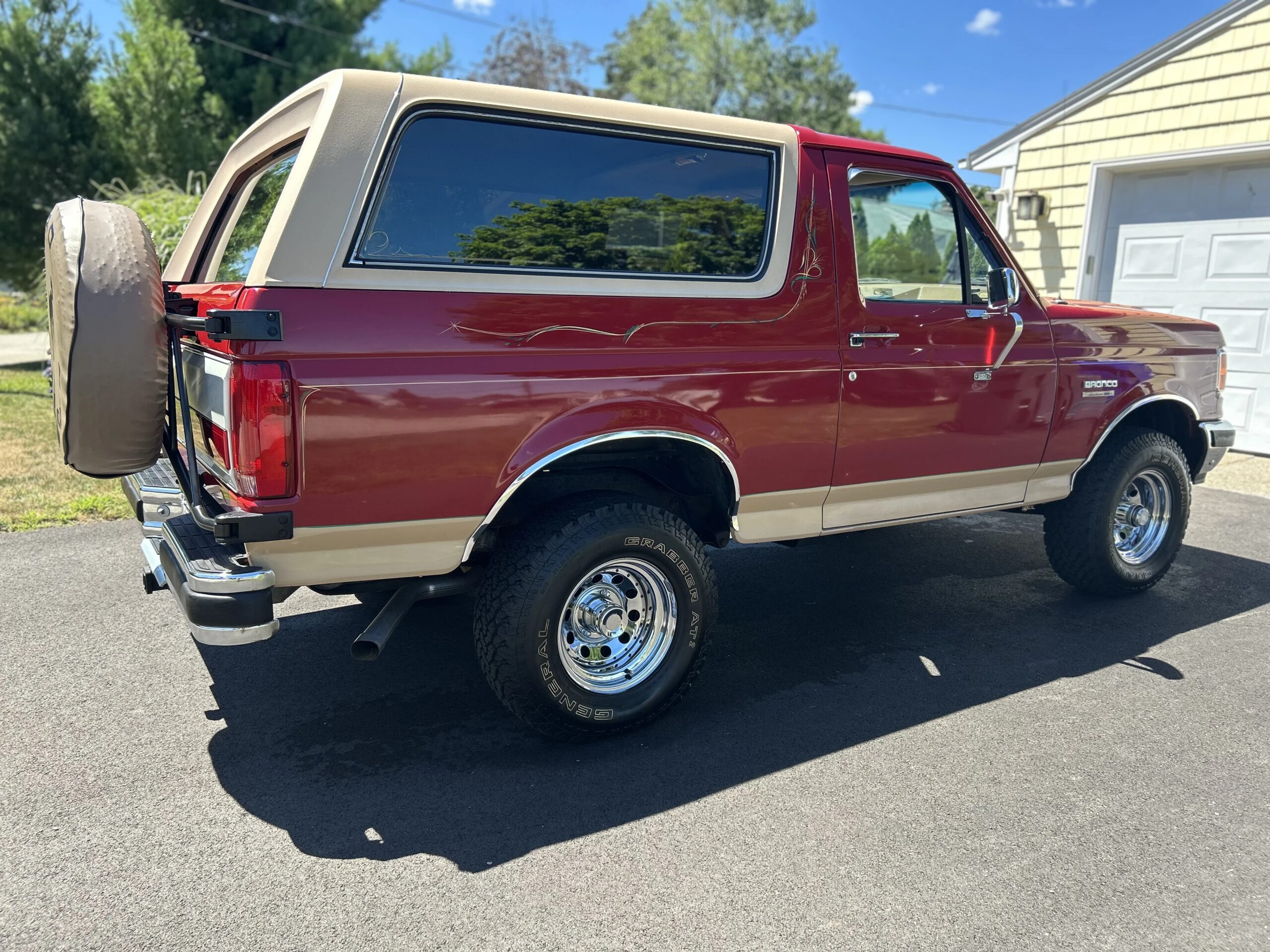 Ford-Bronco-eddie-bauer-1991-Red-Beige-4