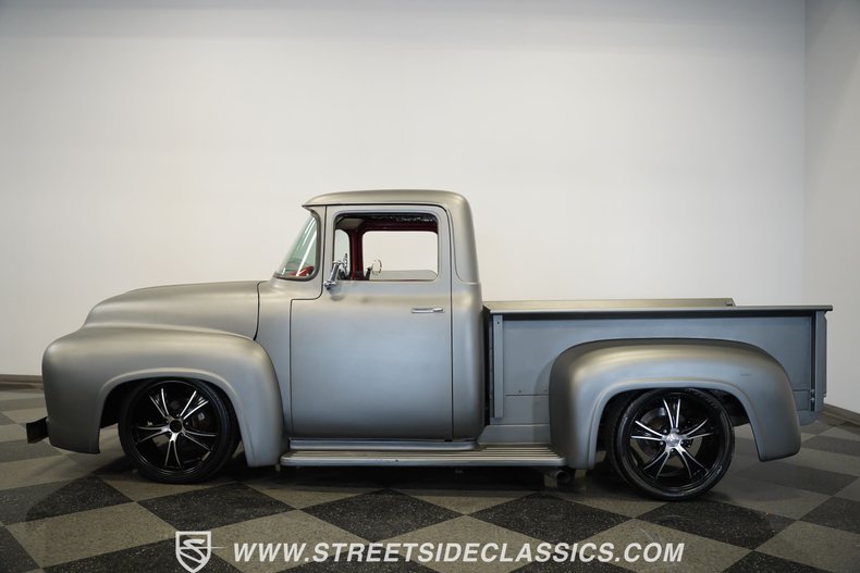 Ford-F-100-1956-Gray-Black