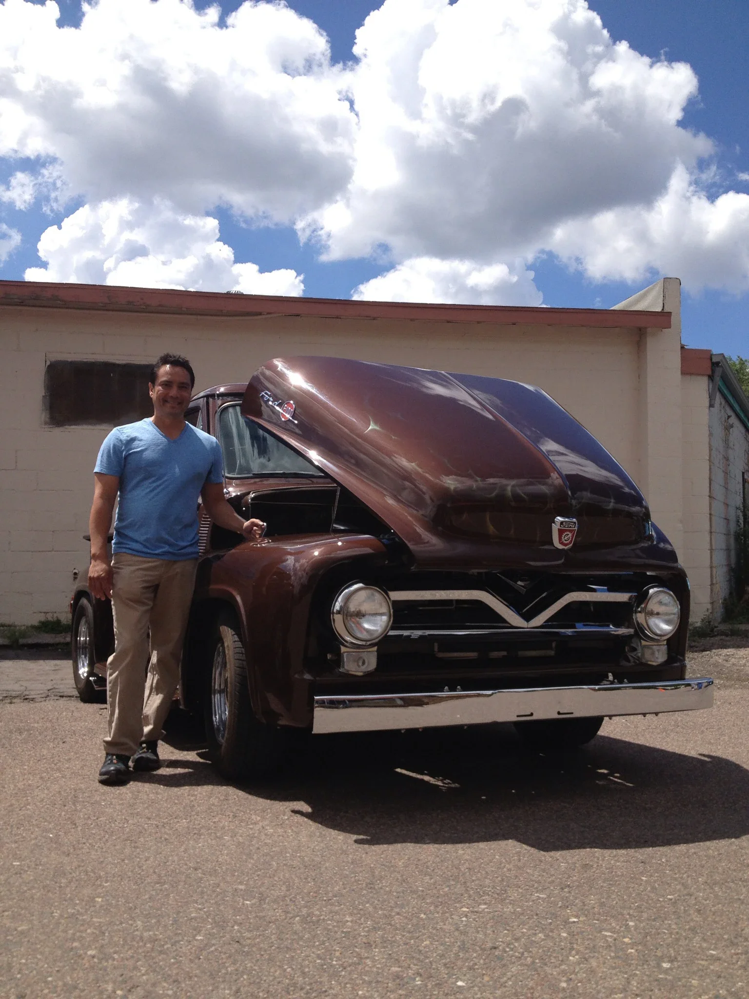 Ford-F100-1955-Brown-Beige-1