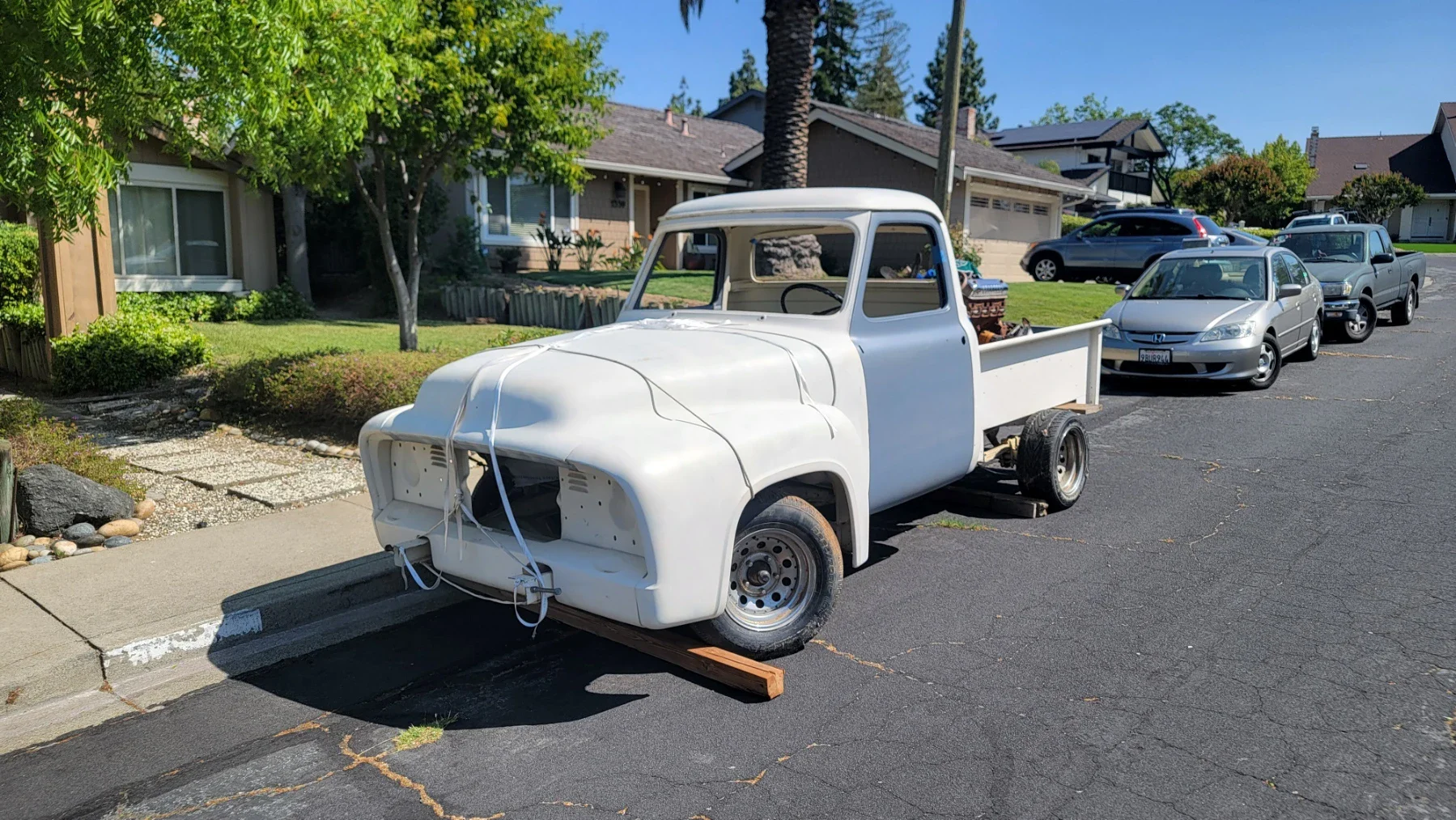Ford-F100-2wd-regular-cab-1955-Yellow-Yellow