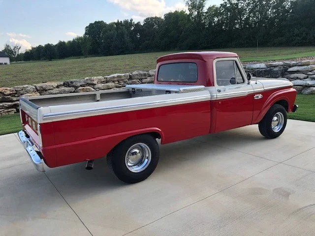 Ford-F100-2wd-regular-cab-1965-Red-Black