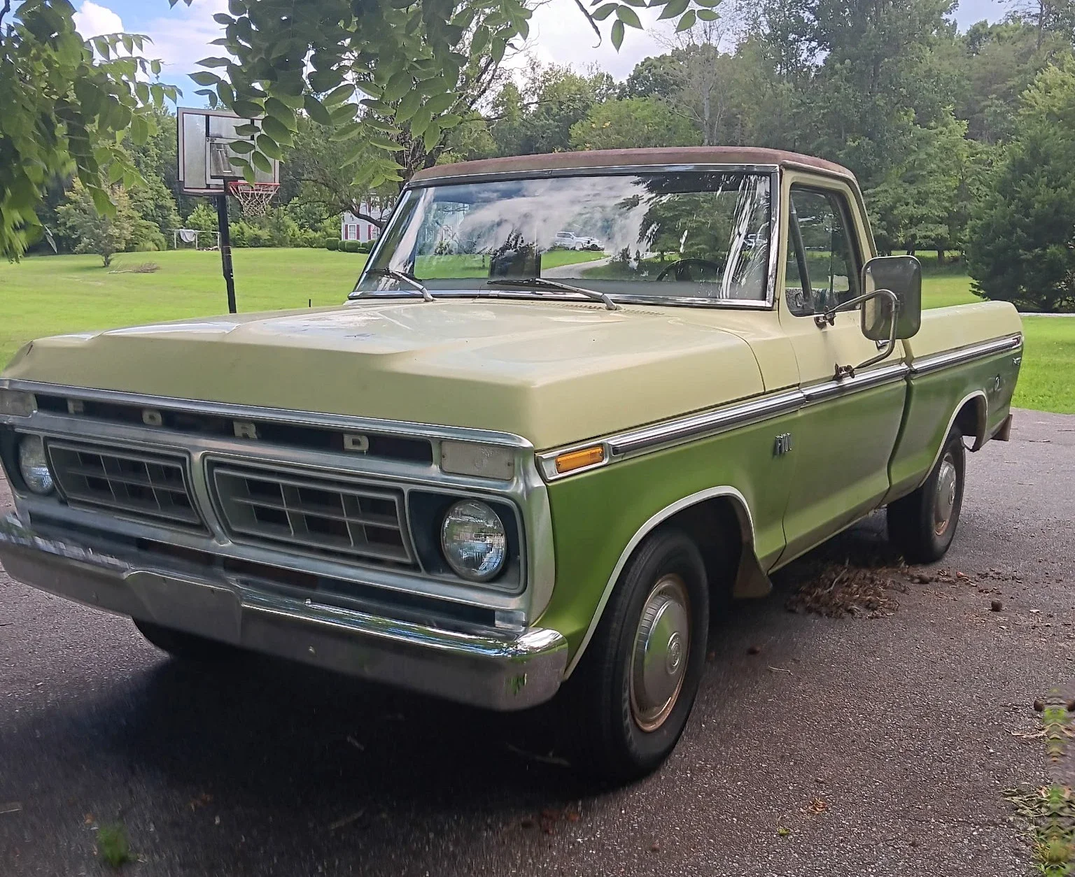 Ford-F100-custom-1976-Green-Green