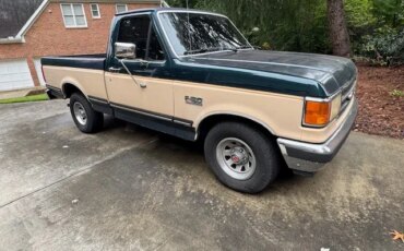 Ford-F150-2wd-regular-cab-1991-Green-Beige-1