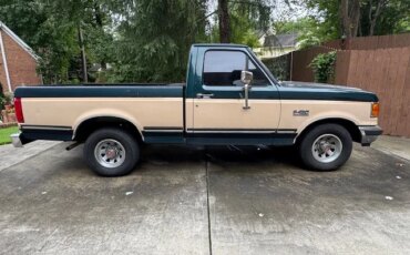 Ford-F150-2wd-regular-cab-1991-Green-Beige