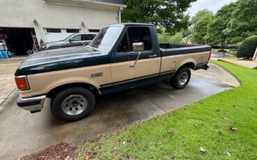 Ford-F150-2wd-regular-cab-1991-Green-Beige-4
