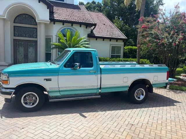 Ford-F150-2wd-regular-cab-xl-1994-Turquoise-Gray-1