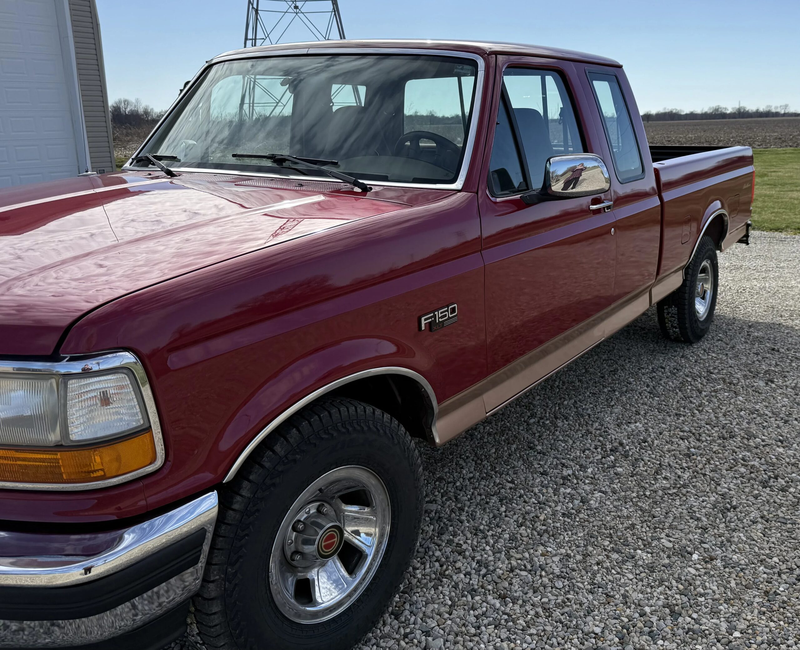 Ford-F150-2wd-supercab-1994-Burgundy-Tan-1