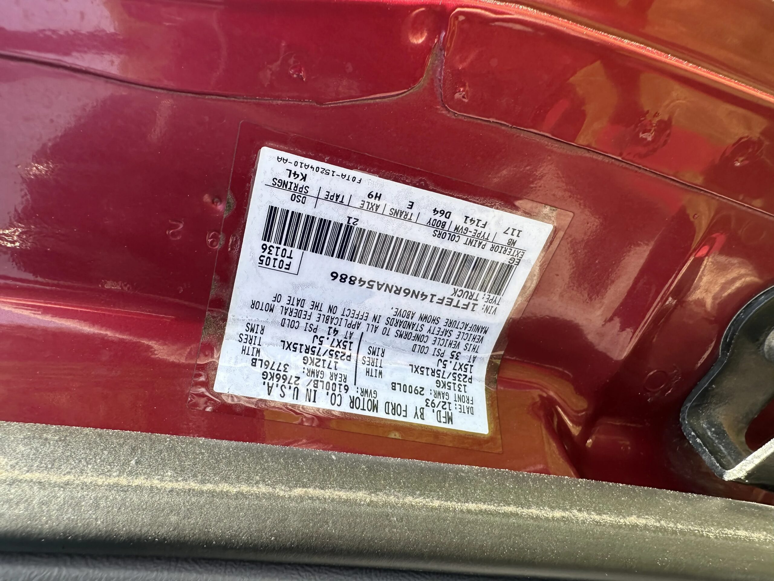 Ford-F150-4x4-regular-cab-xl-1994-Red-Gray-8