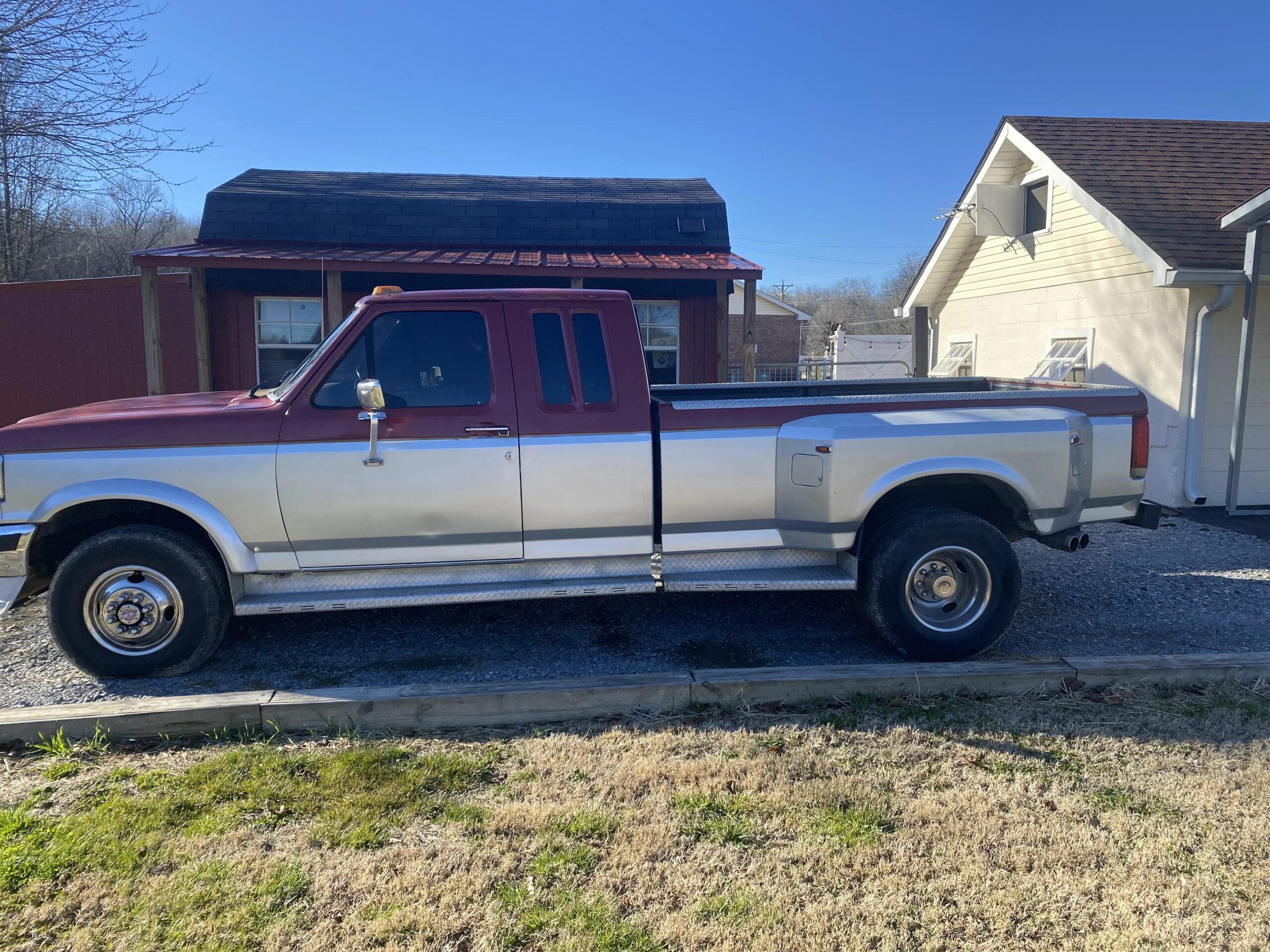 Ford-F250-4x4-crew-cab-heavy-duty-1989-Silver-Burgundy-12