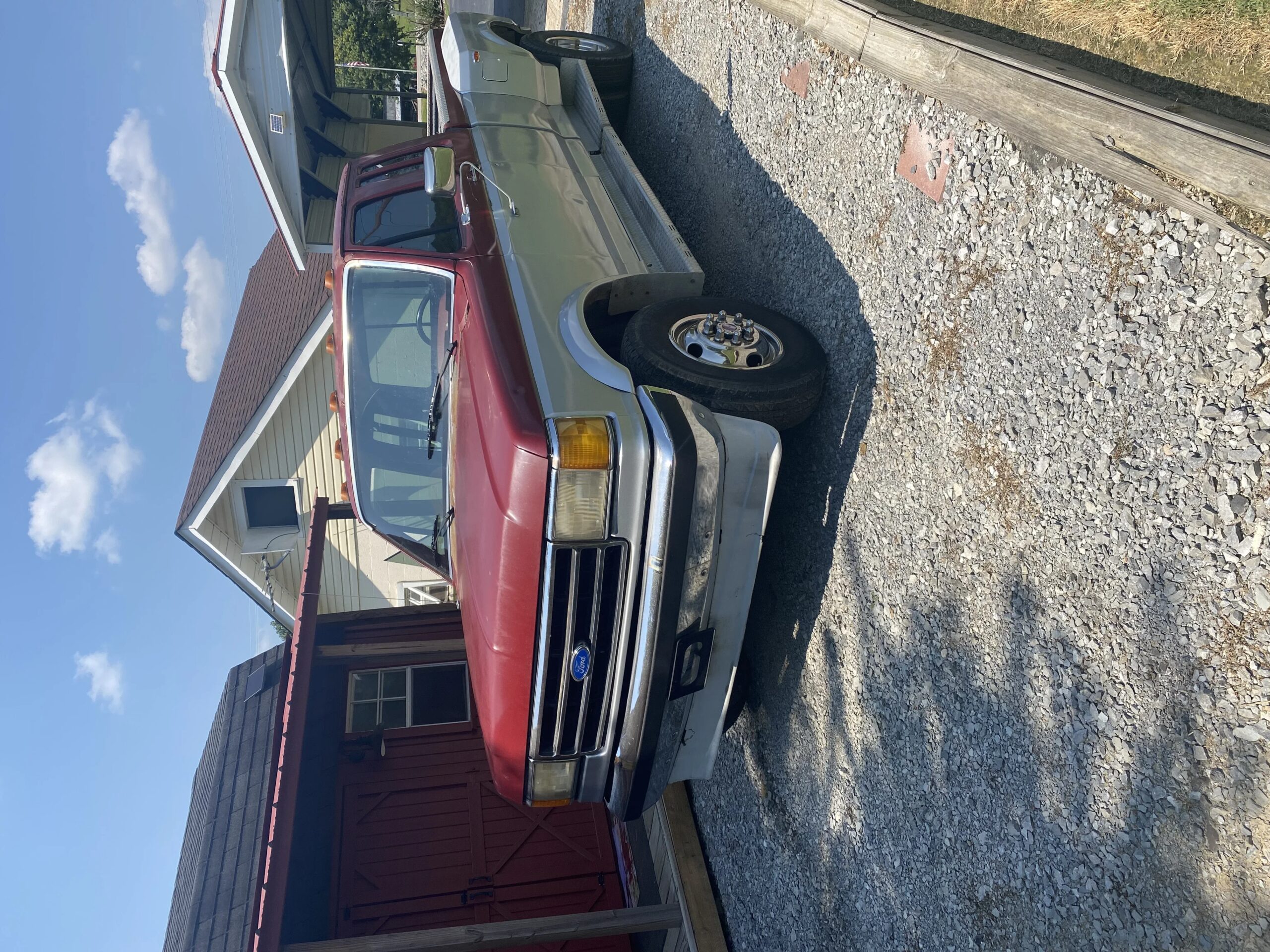 Ford-F250-4x4-crew-cab-heavy-duty-1989-Silver-Burgundy-4