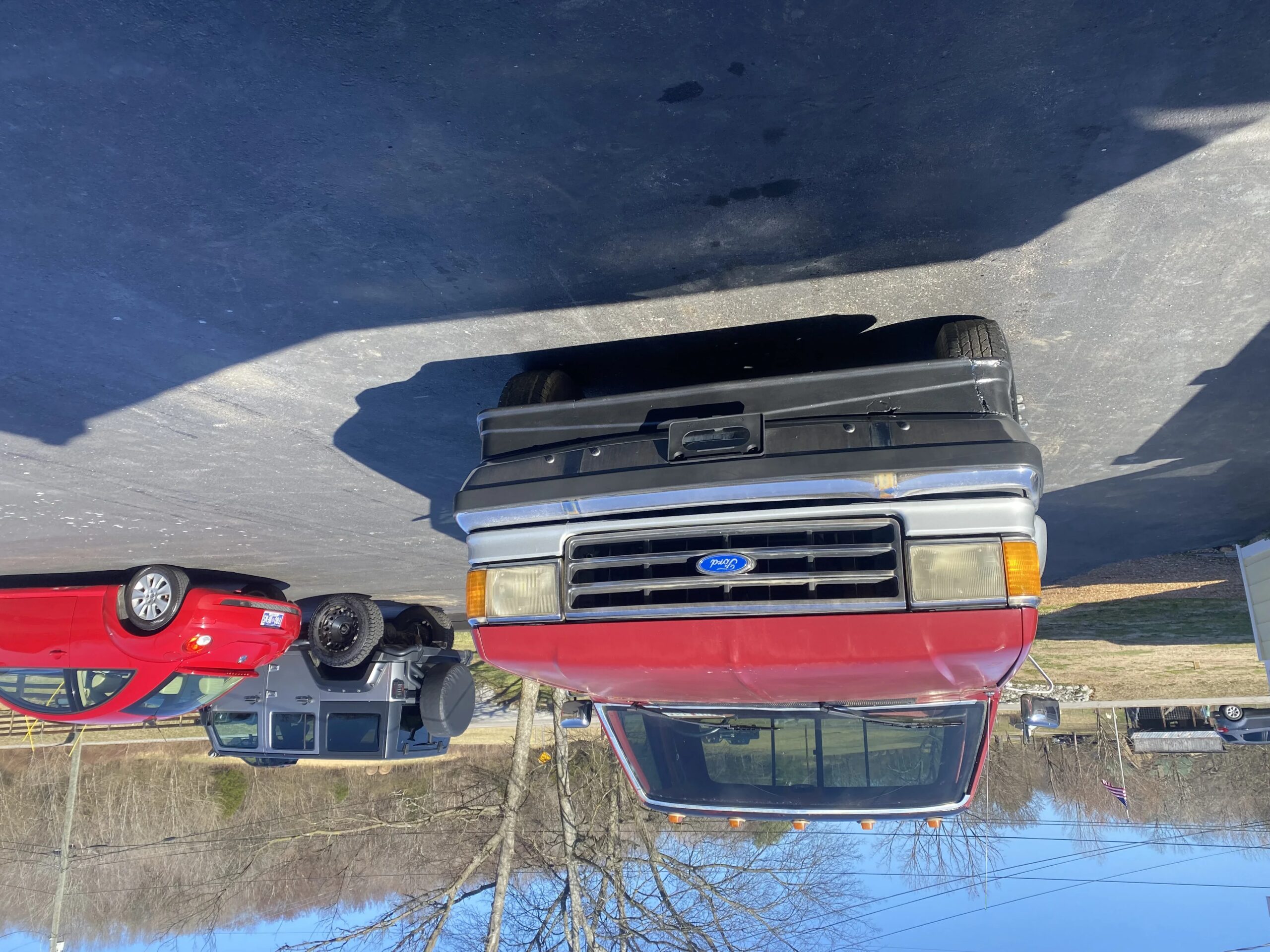 Ford-F250-4x4-crew-cab-heavy-duty-1989-Silver-Burgundy-6