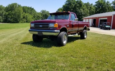 Ford-F250-4x4-regular-cab-1989-Burgundy-Burgundy-1