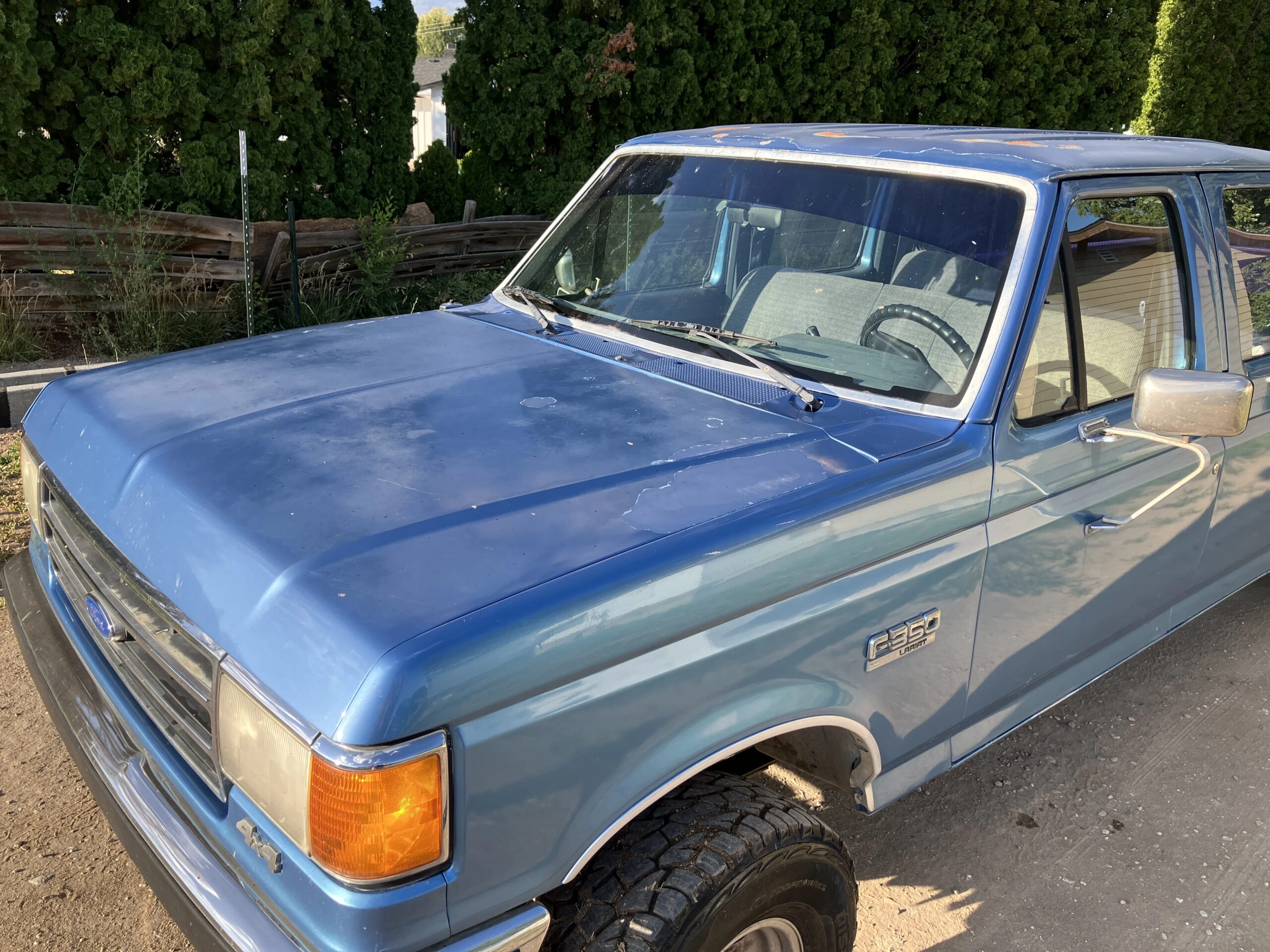Ford-F350-4x4-crew-cab-1990-Blue-Blue-55