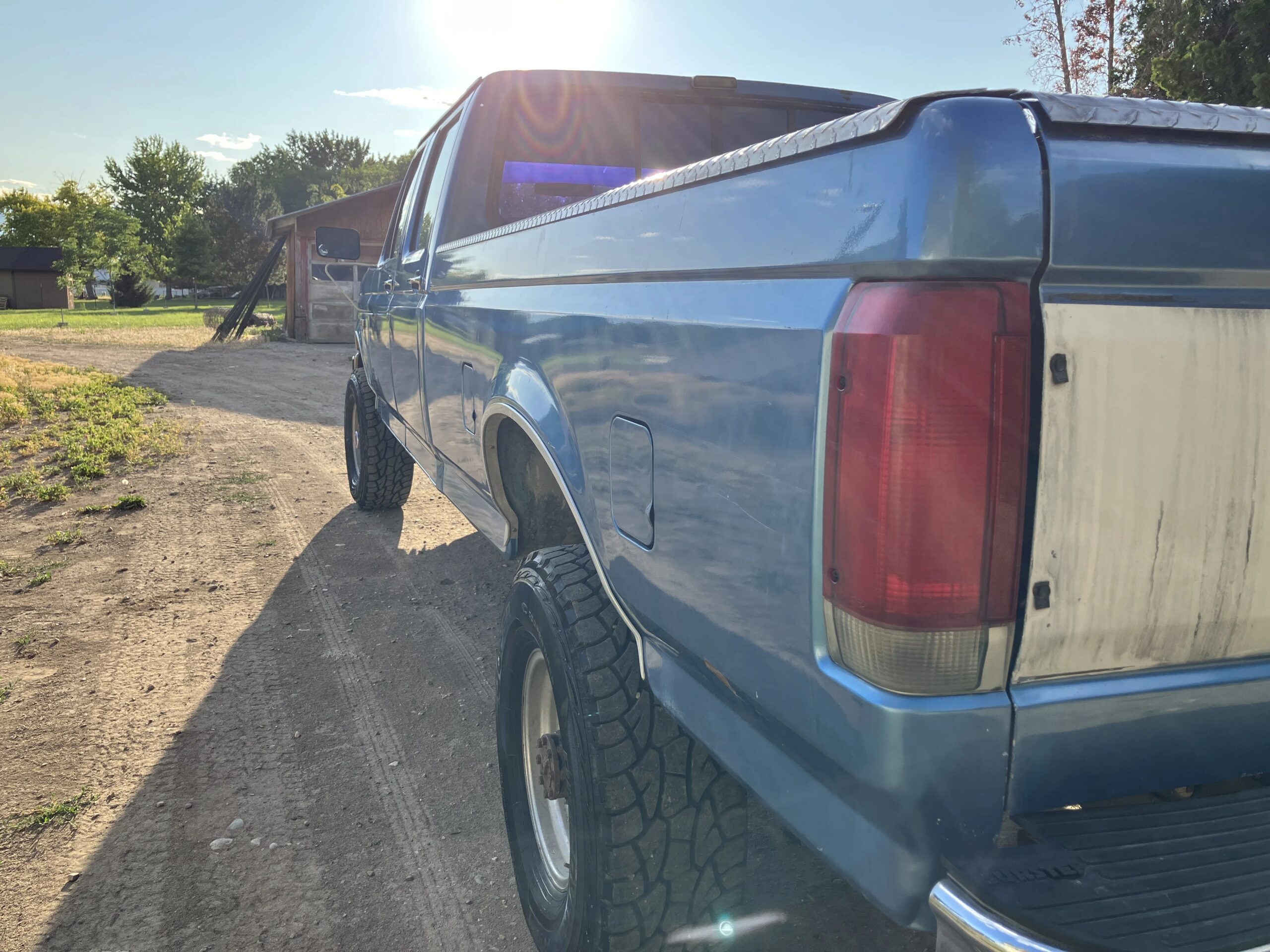 Ford-F350-4x4-crew-cab-1990-Blue-Blue-69